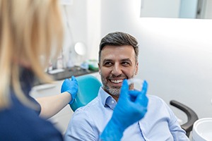 a man speaking with his dentist