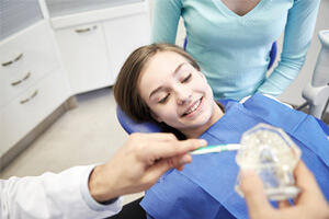 a teen at the dentist’s office